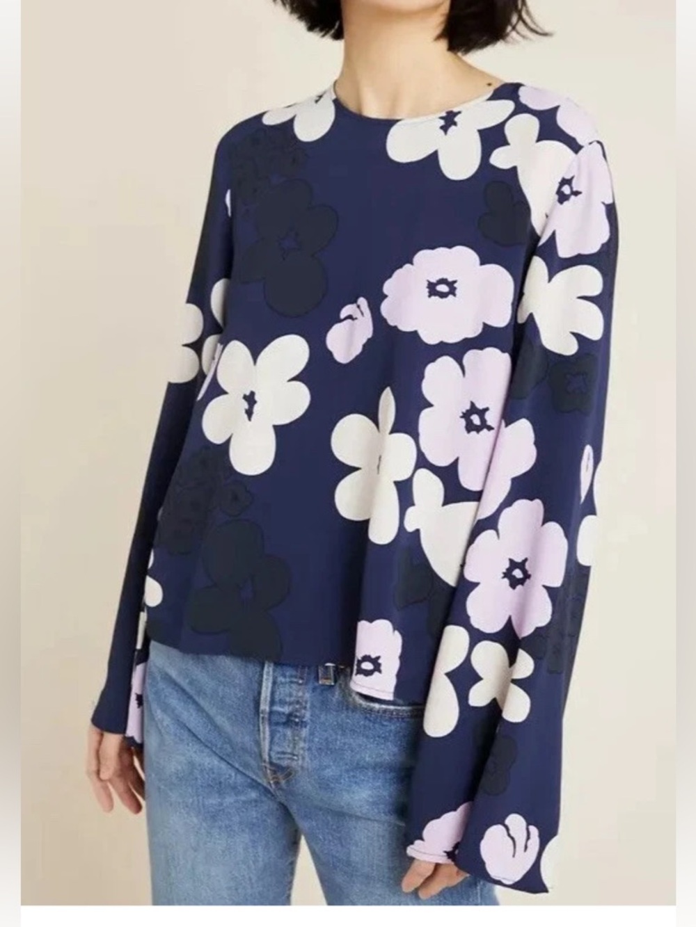 NWT Marimekko Sorea blouse Kevattalkoot print. Size 36/small/4